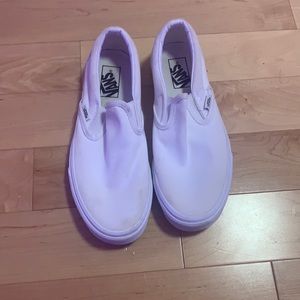 White slip on vans
